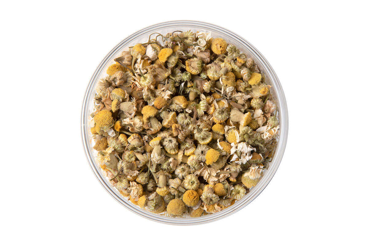 Close-up of loose Chamomile Blossoms