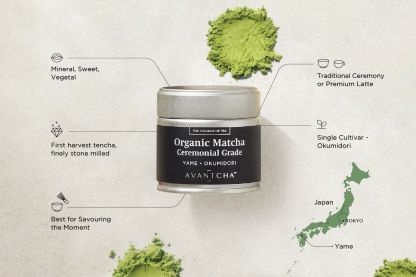 Organic Matcha Ceremonial Grade Yame - Okumidori 30g