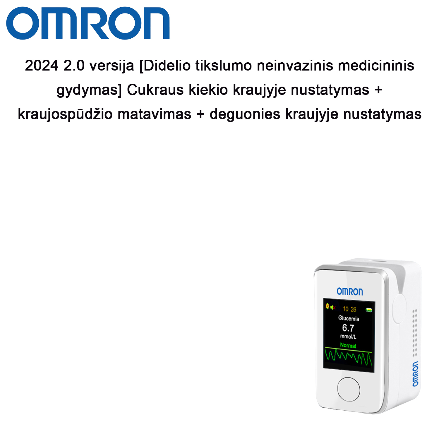 🌟 Neinvazinis didelio tikslumo gliukozės kiekio kraujyje matuoklis - atsisveikink su adatų skausmu, tiksliai stebėk cukraus kiekio kraujyje pokyčius ir lengvai kontroliuok savo sveiką gyvenimą! 💙✨