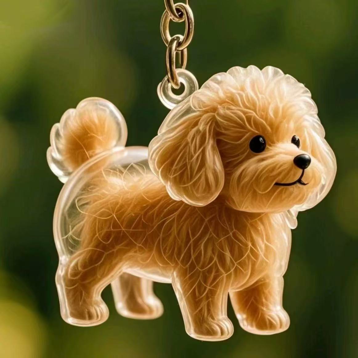 🐶Dog Hair Collector Keychain Charm Memorial Storage Box