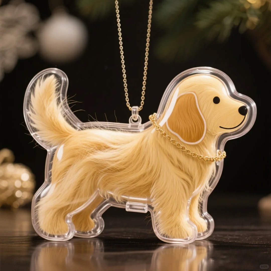 🐶Dog Hair Collector Keychain Charm Memorial Storage Box