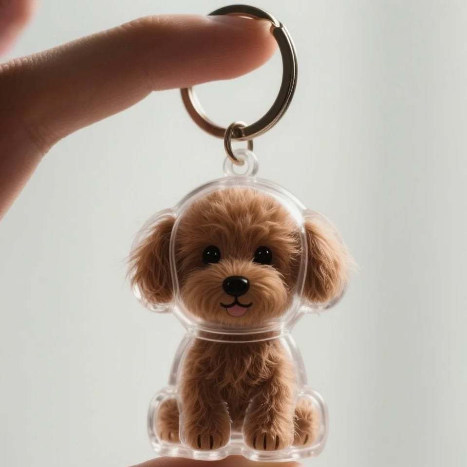 🐶Dog Hair Collector Keychain Charm Memorial Storage Box