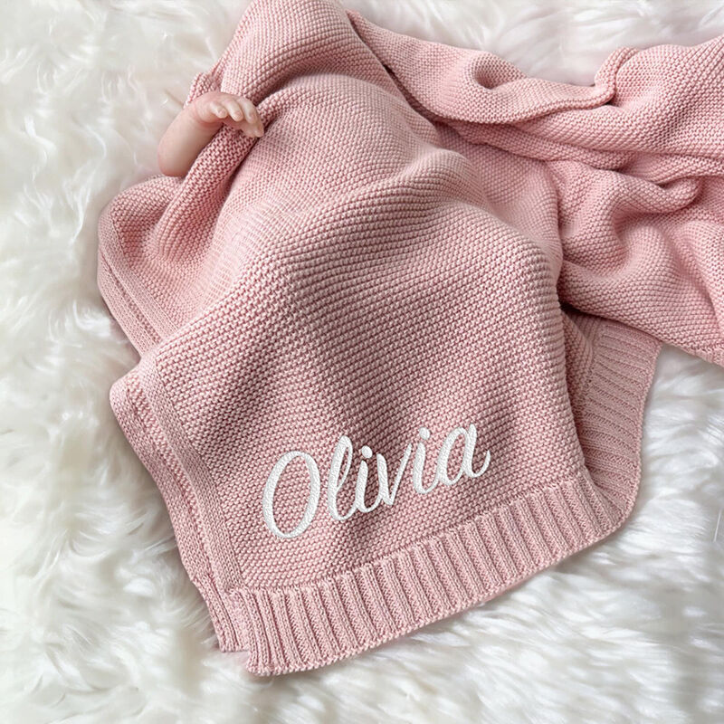 Custom Vintage-Style Knit Throw Blanket with Personalized Name & Date - Soft, Cozy Cotton for Sofa & Bed, Perfect for Naps - Ideal Gift for Anniversaries, Birthdays, Christmas, Halloween - Hand Wash Only