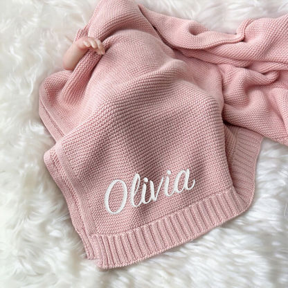 Custom Vintage-Style Knit Throw Blanket with Personalized Name & Date - Soft, Cozy Cotton for Sofa & Bed, Perfect for Naps - Ideal Gift for Anniversaries, Birthdays, Christmas, Halloween - Hand Wash Only