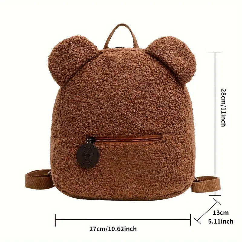     embroidered       bear         fleece           travel           85cm details 2