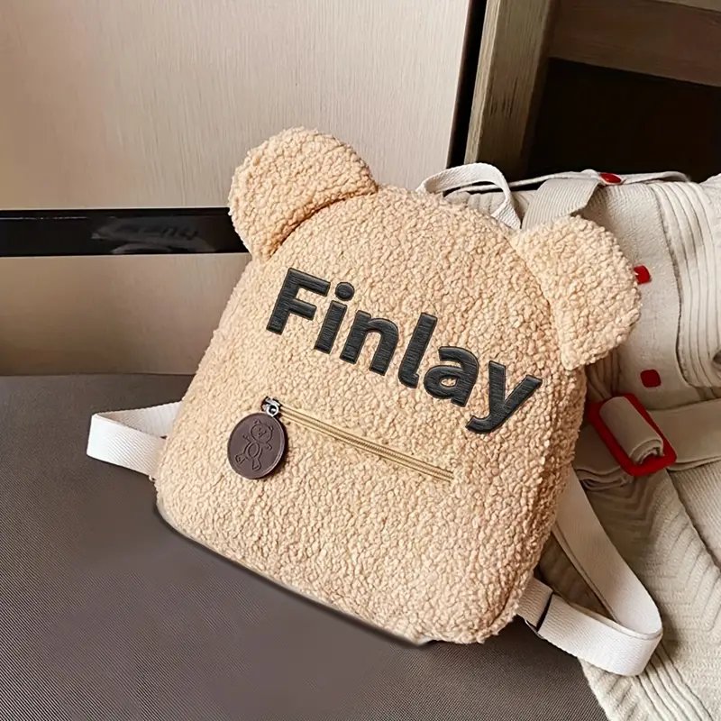     embroidered       bear         fleece           travel           85cm details 14