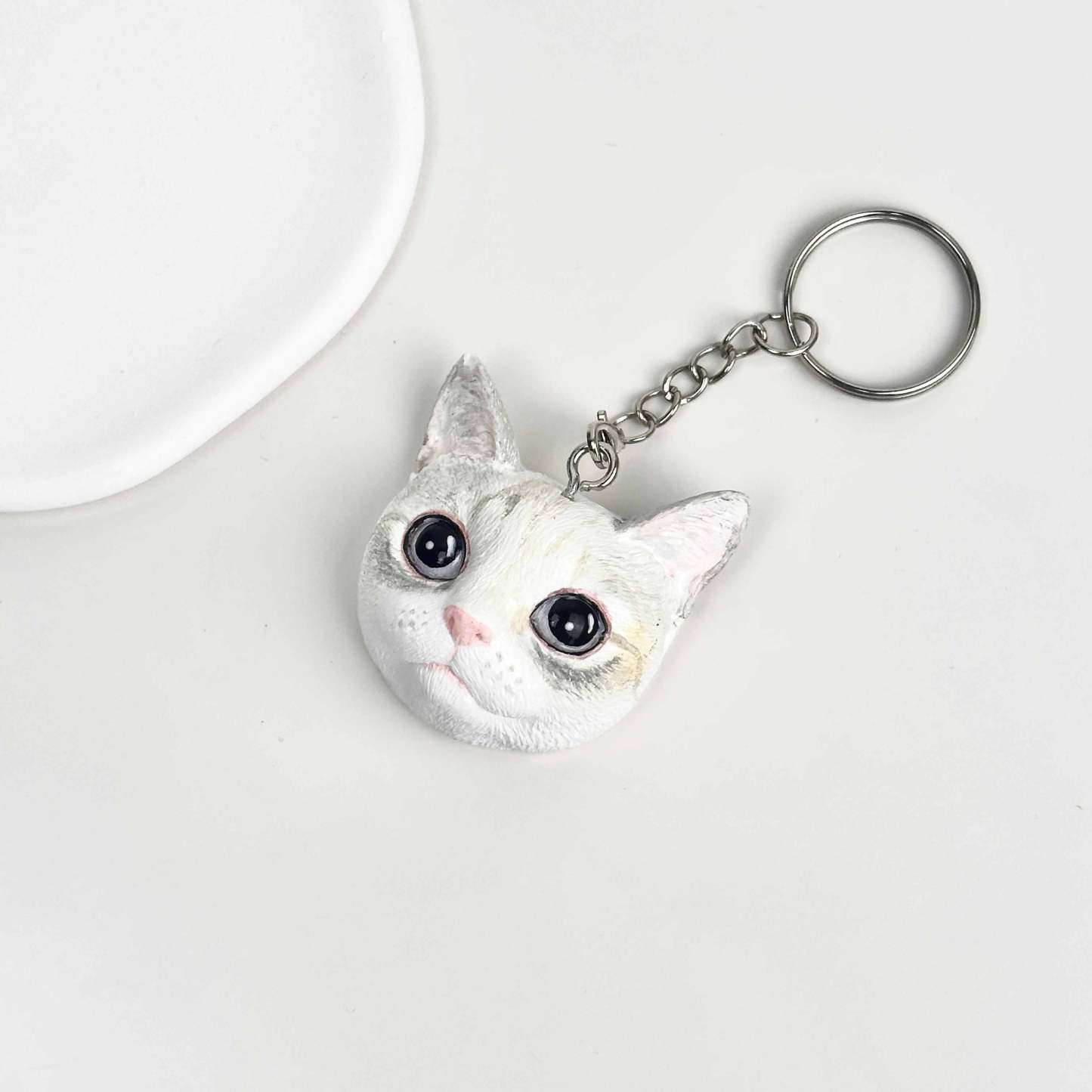 Personalised Custom Head Pet Sculpture Key Ring