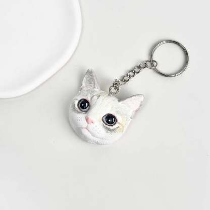 Personalised Custom Head Pet Sculpture Key Ring