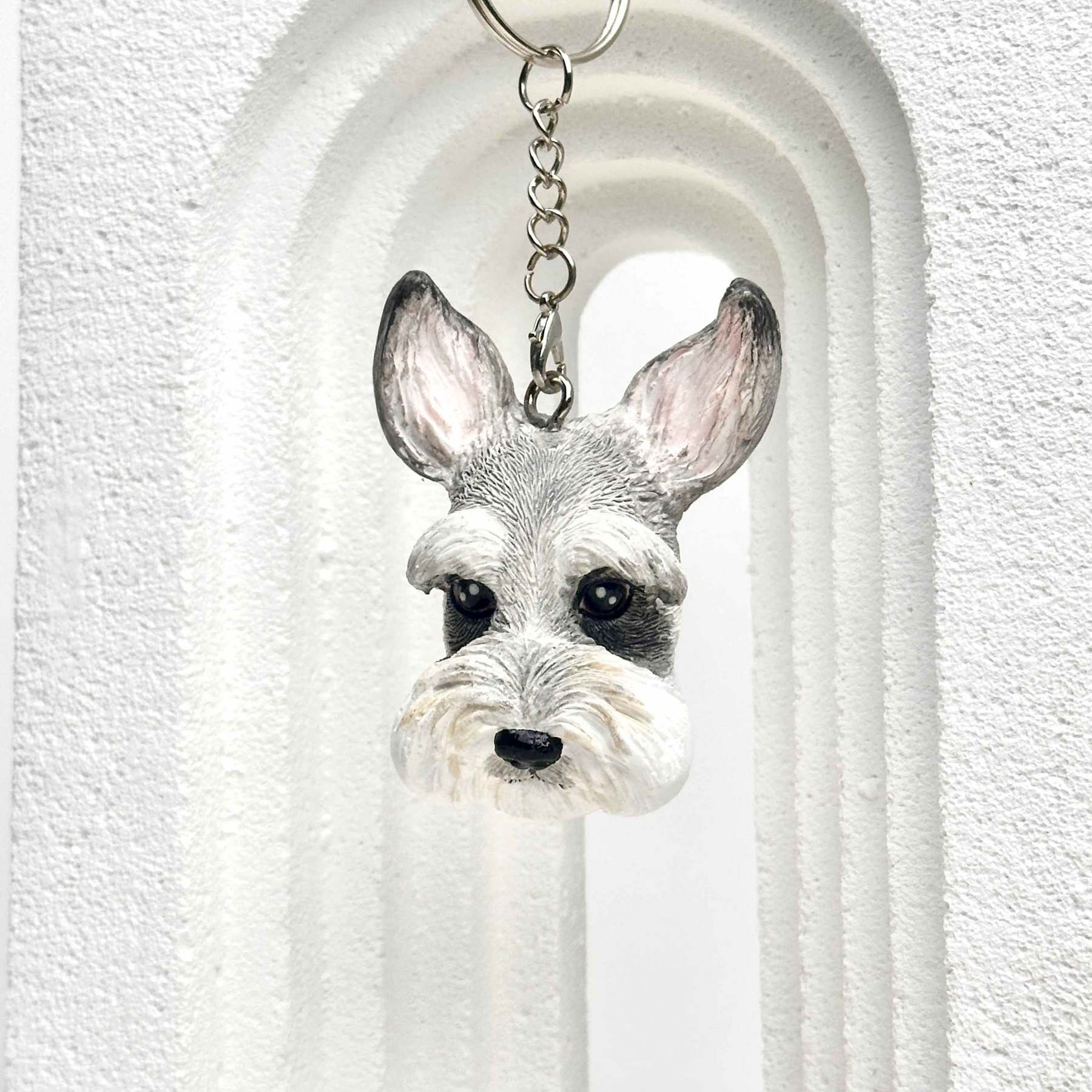 Personalised Custom Head Pet Sculpture Key Ring