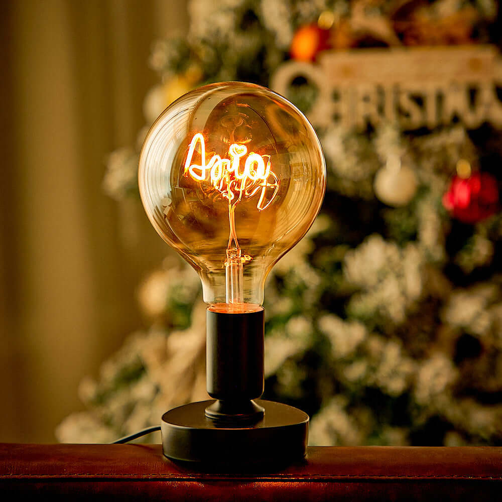 Custom Text Edison LED Filament Bulb