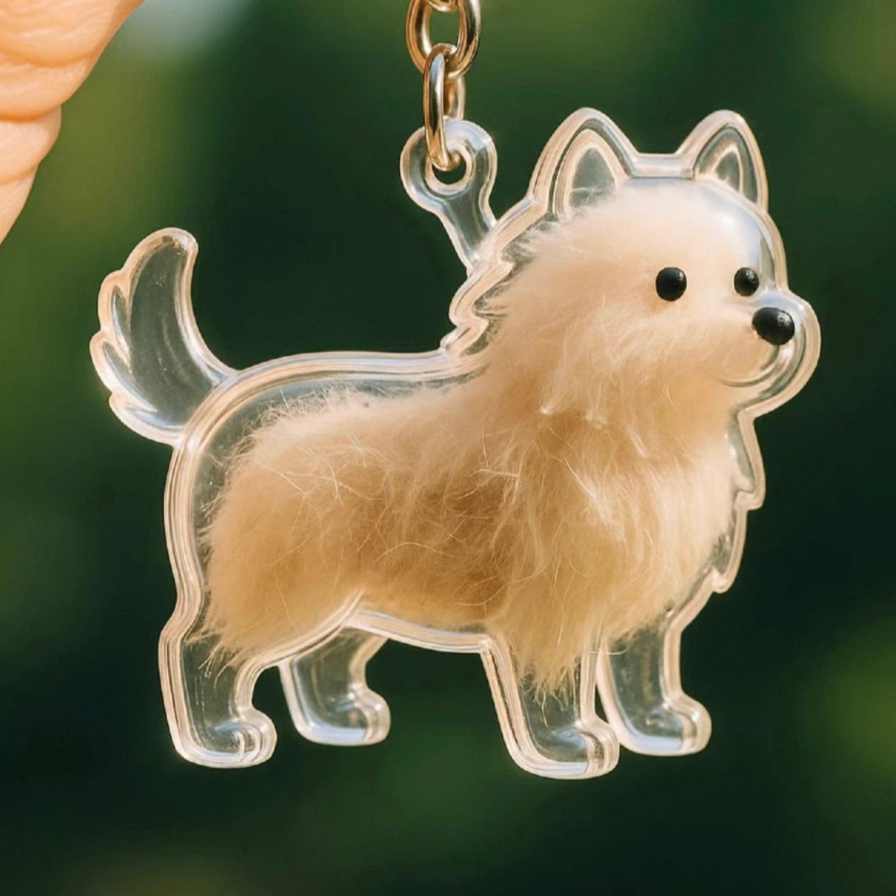🐶Dog Hair Collector Keychain Charm Memorial Storage Box