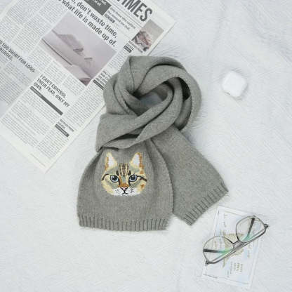 Custom Embroidered Pet Portrait Woven Scarf