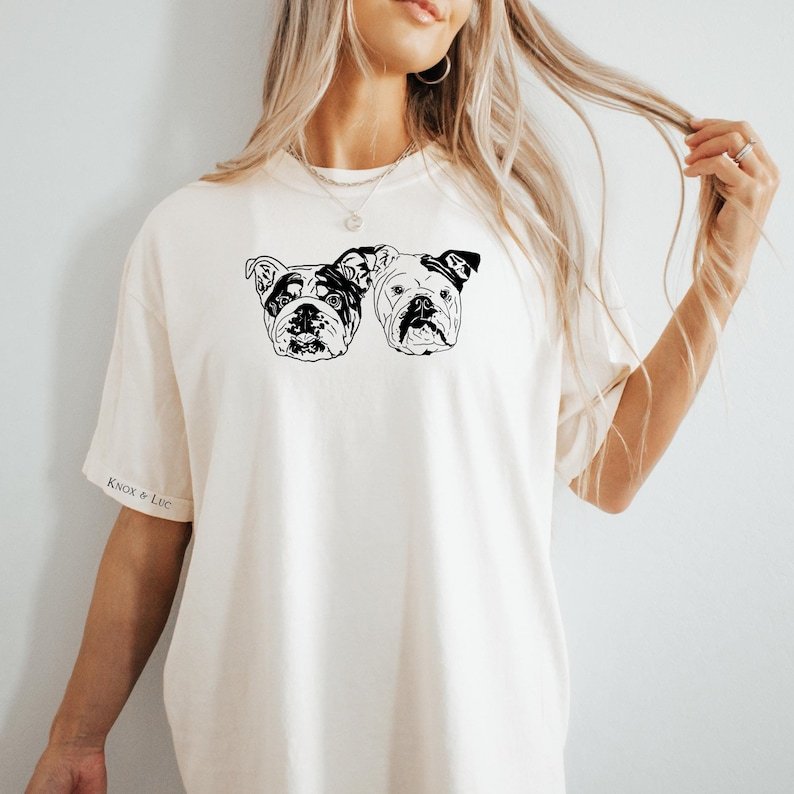 Custom Pet Photo + Name Priting T-shirt Custom Dog Cat Graphic Tee Sweatshirt Hoodie