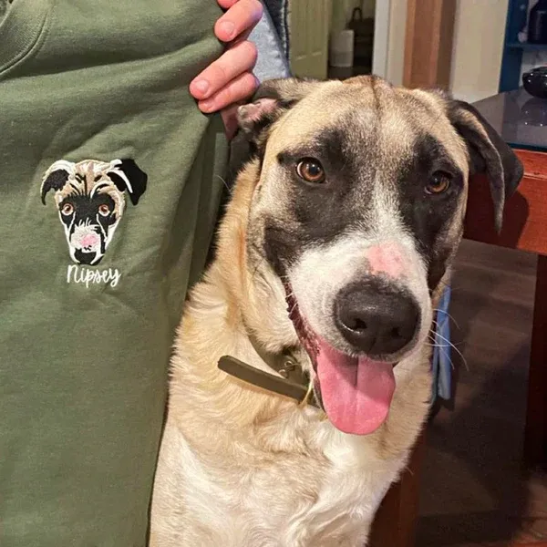Personalized Pet Portrait Embroidered Sweatshirt