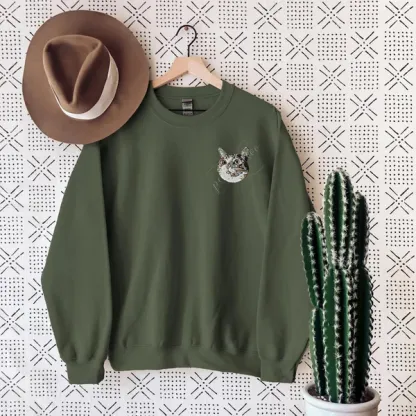 Personalized Pet Portrait Embroidered Sweatshirt