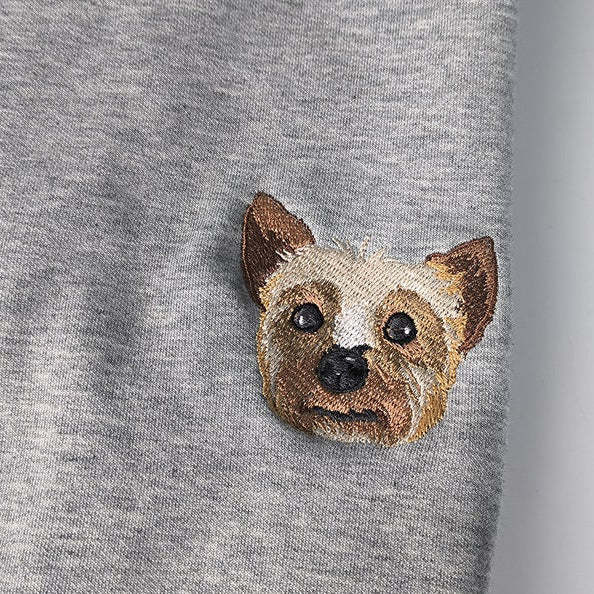 Personalized Pet Portrait Embroidered Sweatshirt