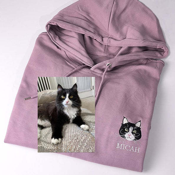 Personalized Pet Portrait Embroidered Sweatshirt