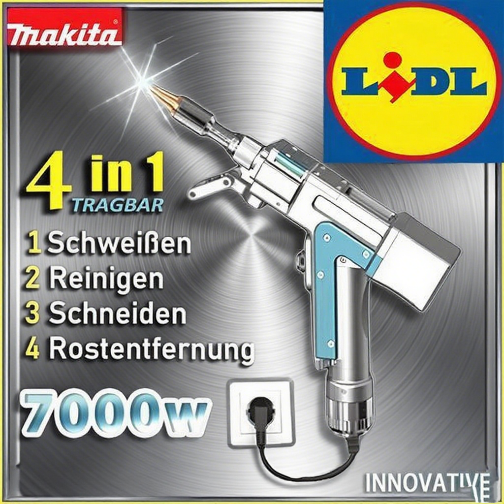MAKITA 4-in-1 Multifunktions-Laserschweißpistole – Schweißen, Schneiden, Entrosten & Reinigen in einem Gerät!