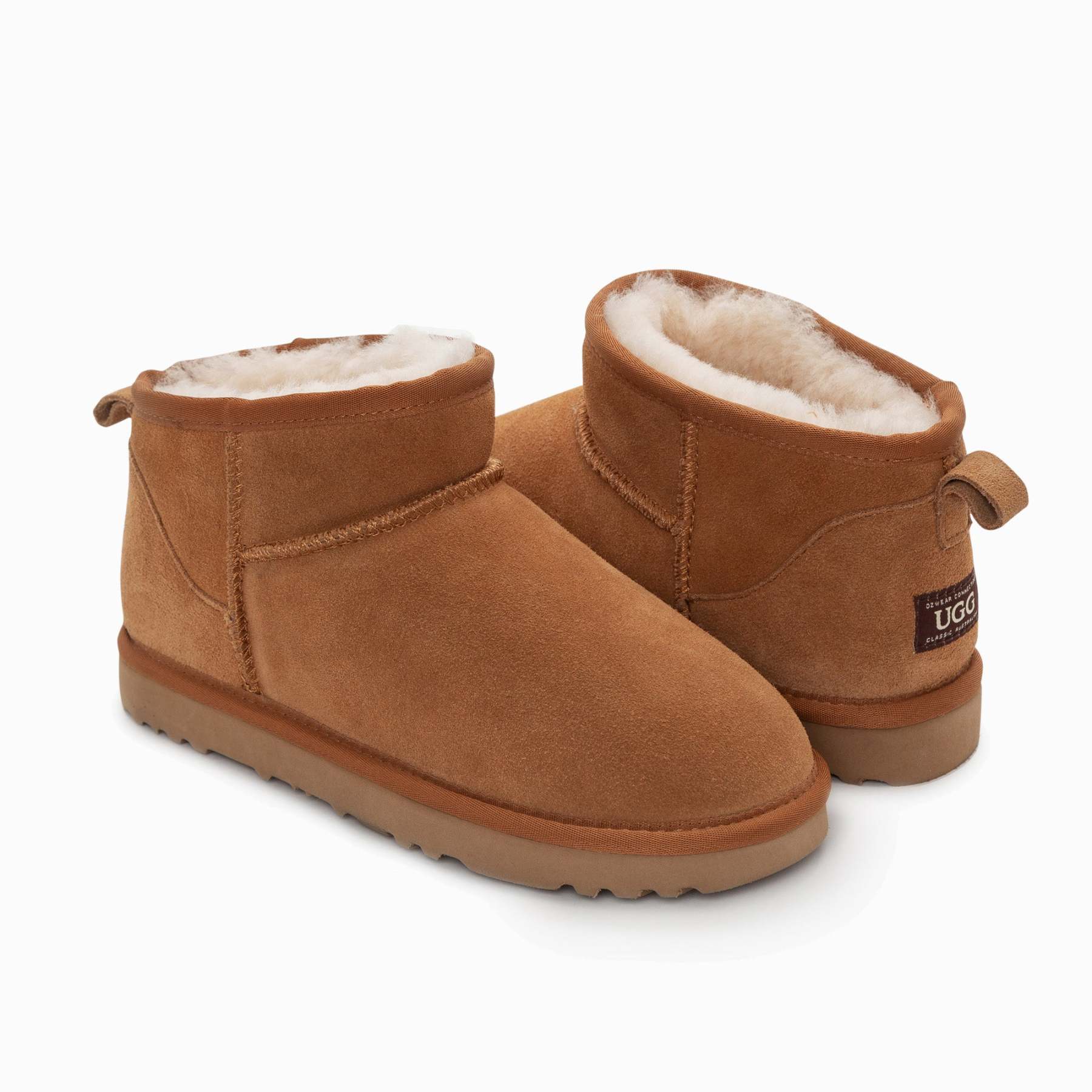 Ugg Boots Originální australská ovčí unisex kotníkový klasický semiš (unisex kravský semiš)