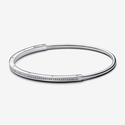 Pavé pevný náramok Pandora Signature I-D