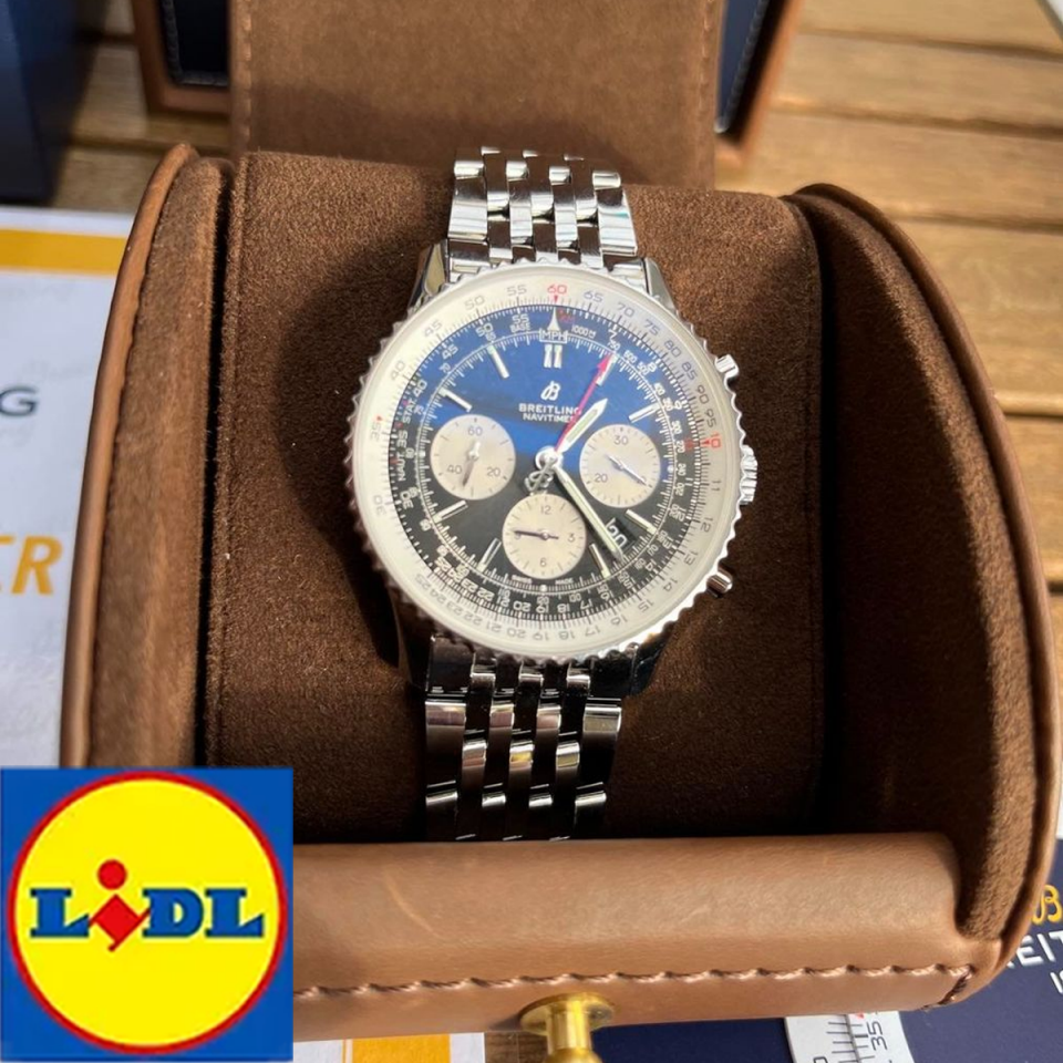 Breitling und Lidl haben gemeinsam einen Rabattkarneval gestartet, ein zeitlich begrenztes Angebot, wer zuerst kommt, mahlt zuerst, begrenzt auf eins pro Person!