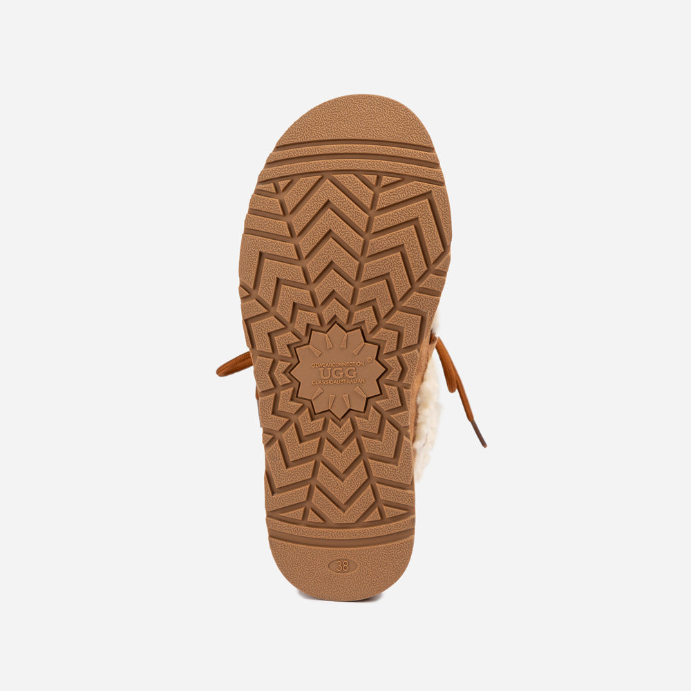 Ugg Classic nadýchané mini boty na šněrování na platformě (4,5 cm) (voděodolné)