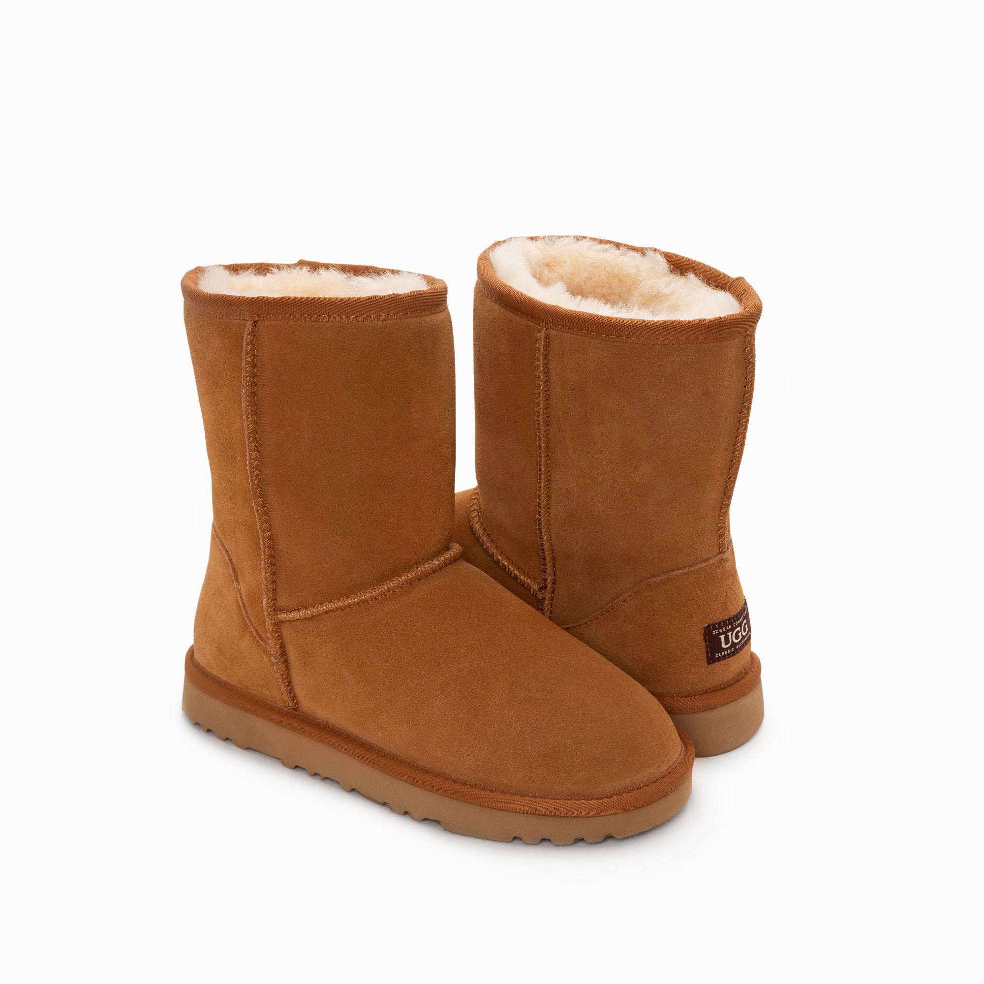Ugg Boots Pravý australský ovčí unisex krátký klasický semiš (velká velikost) (unisex kravský semiš)