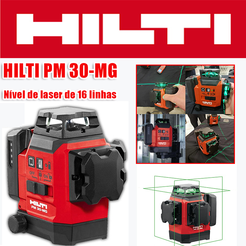 [Desconto especial de final de ano de 50%] Nível de laser de linha Hilti PM 30-MG16, claramente visí