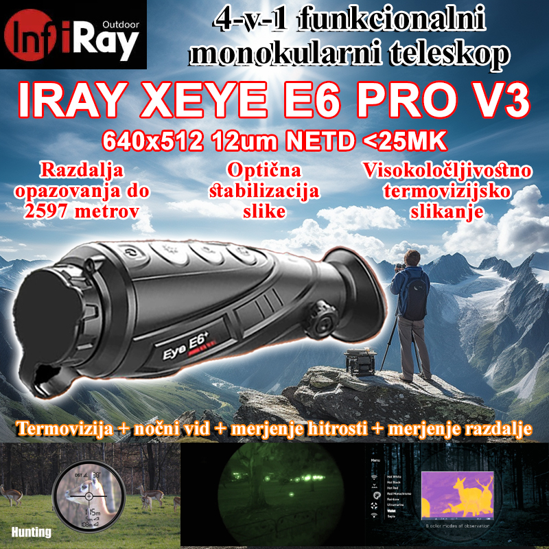 Termovizijski monokularni teleskop Eye II E6 Plus serije V3.0