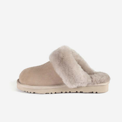 Ugg Slippers Premium Australia Sheepskin Unisex Scuffete Suede (Unisex Cow Suede)