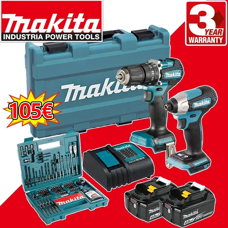 Makitino novo lansiranje leta 2025 — Makita XT269M 18V brezkrtačni komplet akumulatorskega orodja po ceni samo 105 €!