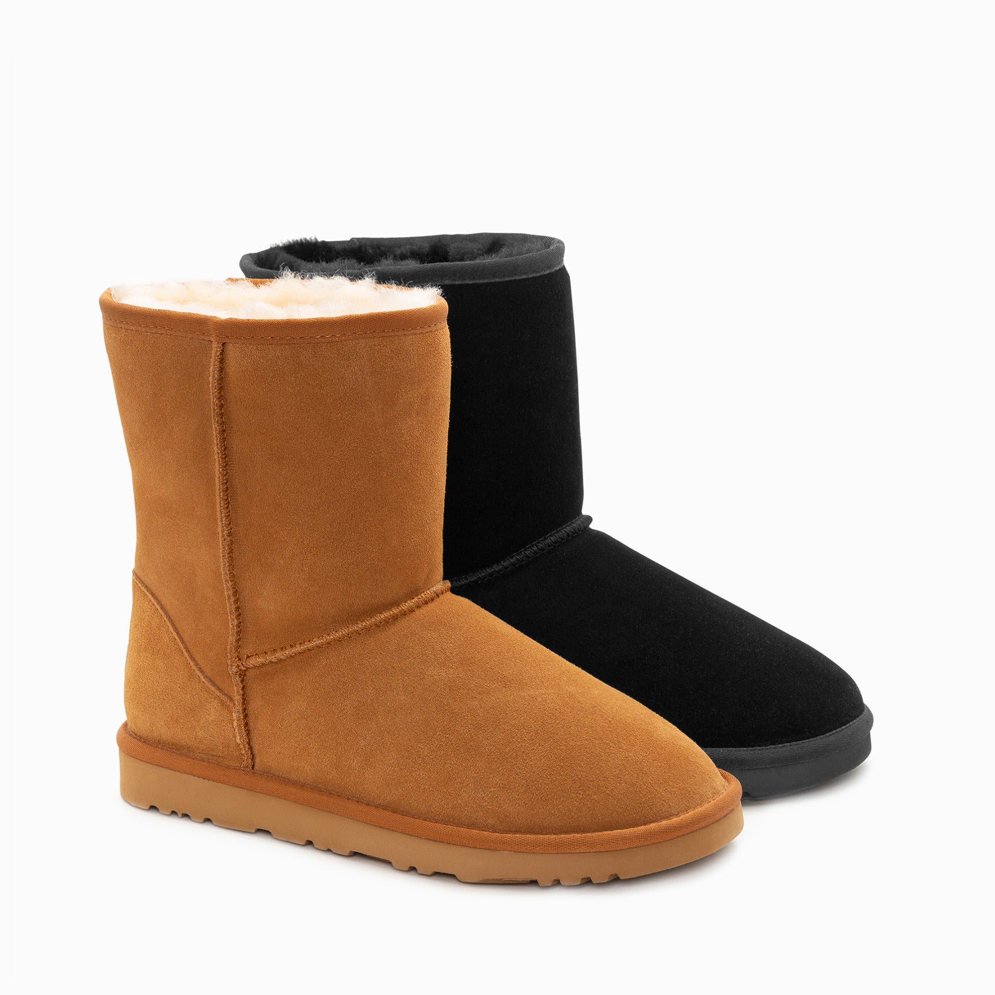 Ugg Boots Pravý australský ovčí unisex krátký klasický semiš (velká velikost) (unisex kravský semiš)