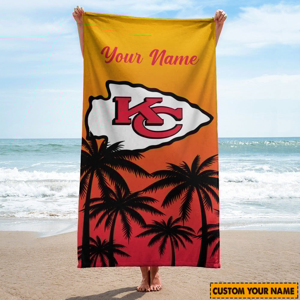 Kansas City Chiefs Personalized Limited Edition Beach Towel For Fan AZBTOWEL068