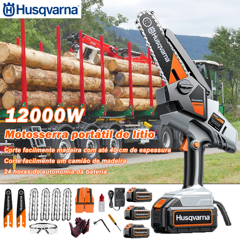 Motosserra portátil com bateria de lítio Husqvarna 12000W