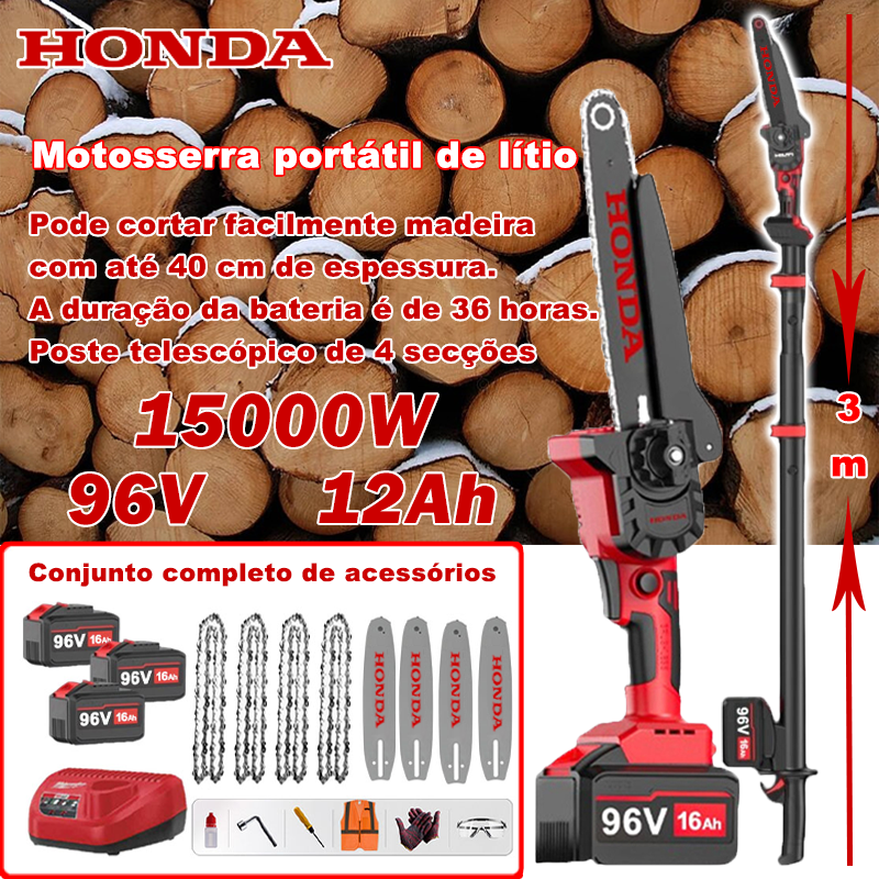  Motosserra telescópica com bateria de lítio Honda 15000W pode cortar 4,5 milhões