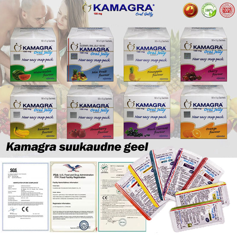 Kamagra suukaudne geel [50 kotikest x 100 mg] Saadaval kaheksas maitses