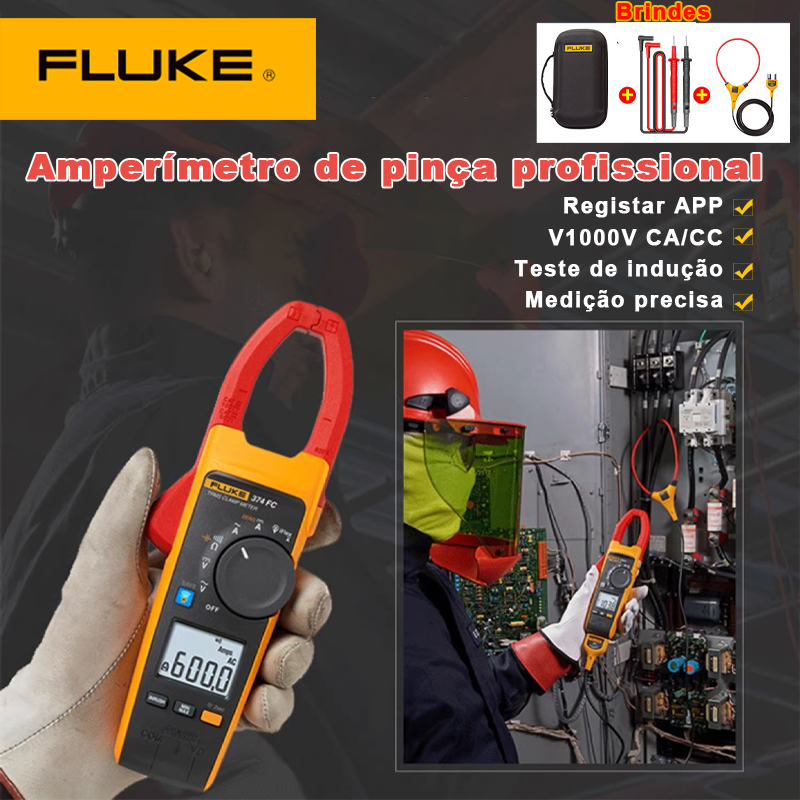 Pinça amperimétrica de alta precisão FLUKE 376FC/377FC/378FC