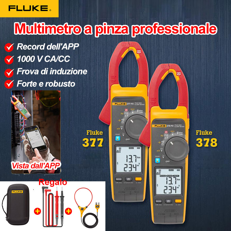 Pinza amperometrica ad alta precisione FLUKE 376FC/377FC/378FC