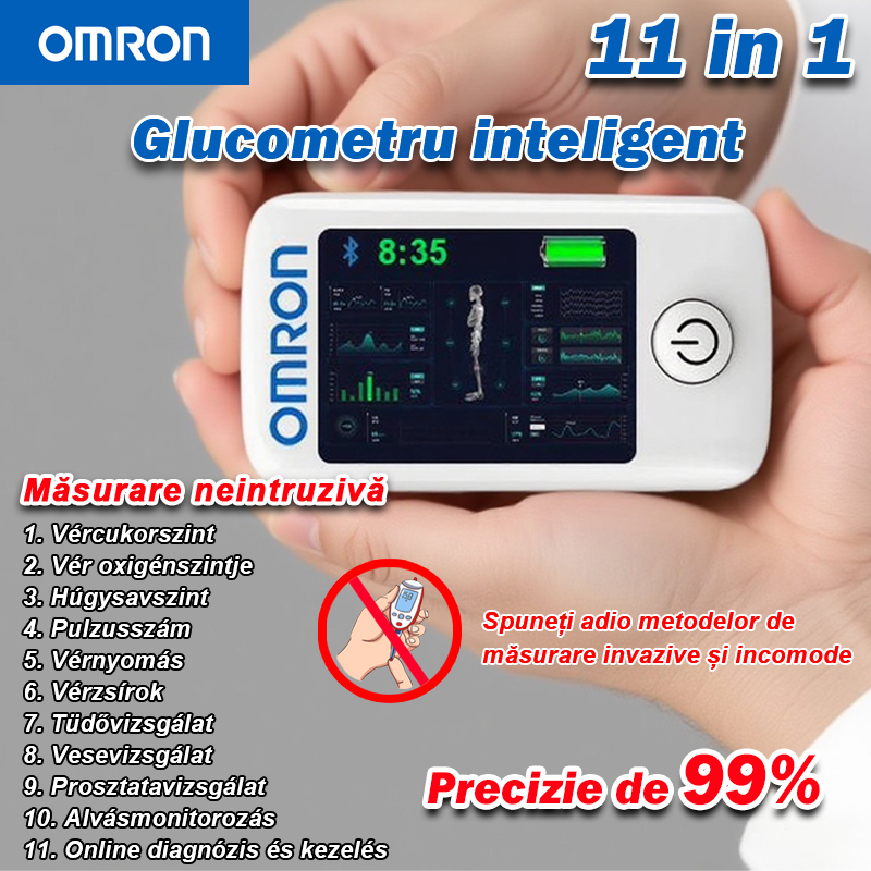 【11-în-1】Glucometru multifuncțional non-invaziv Omron