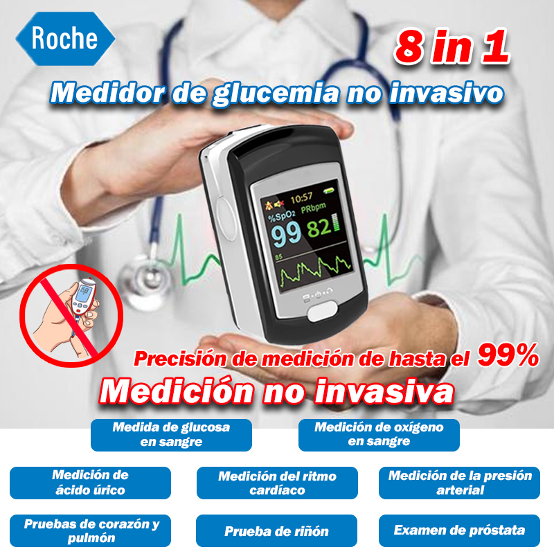  Medidor de glucosa en sangre no invasivo de Roche Healthcare (medición de 5 segundos/99 % de precisi
