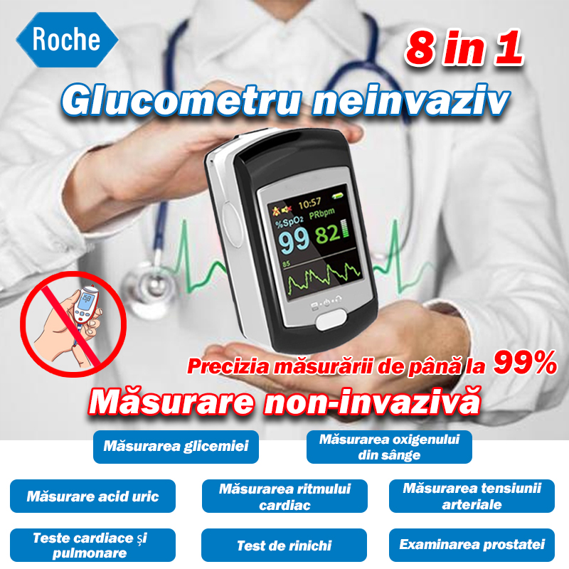 Glucometru neinvaziv Roche Healthcare (8-în-1)