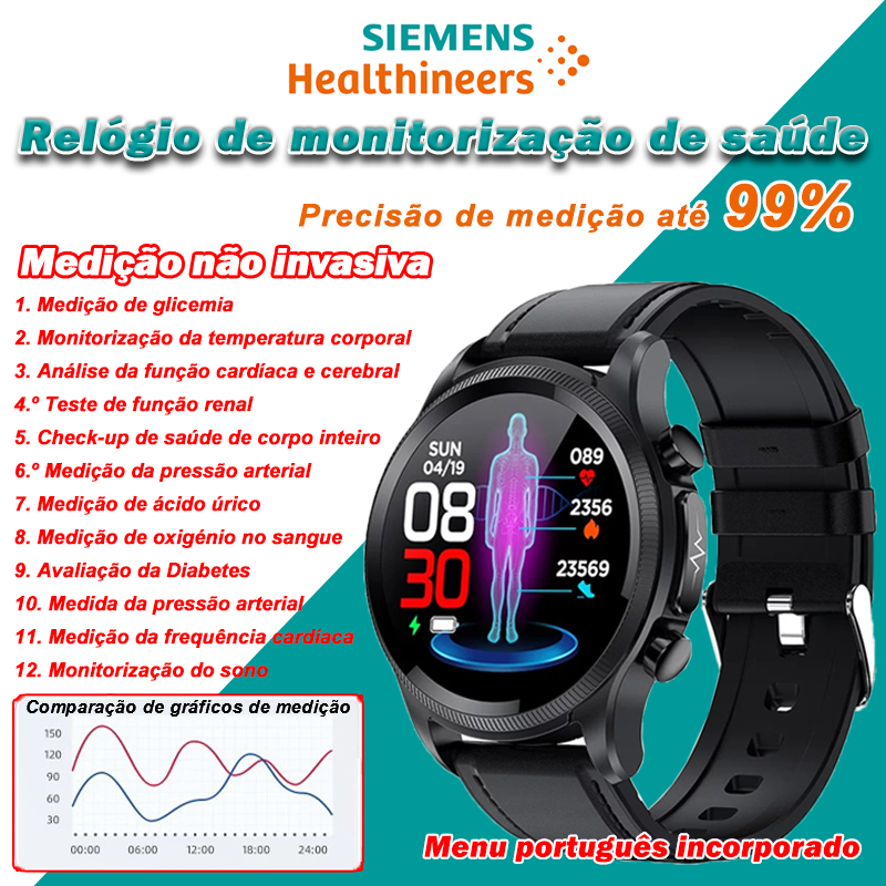 [Siemens Healthineers] Relógio inteligente de medição não invasiva de glicemia de alta precisão