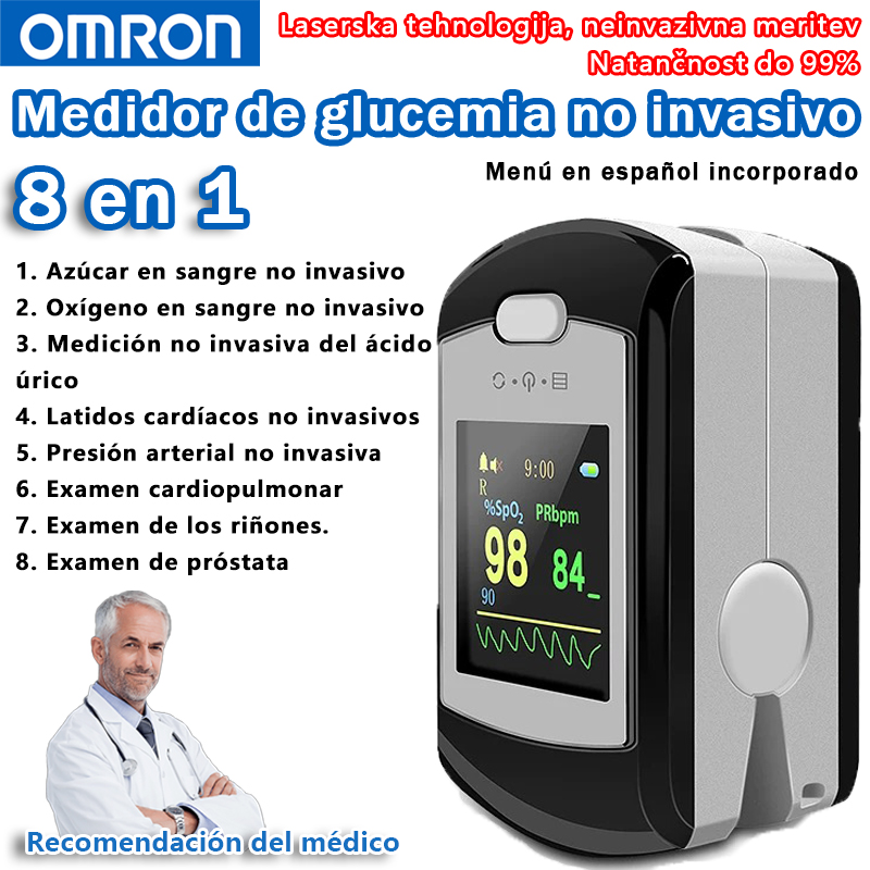 [Copy][Copy][Copy] Medidor de glucosa en sangre no invasivo Omron (medición de 5 segundos/99% de precisión)