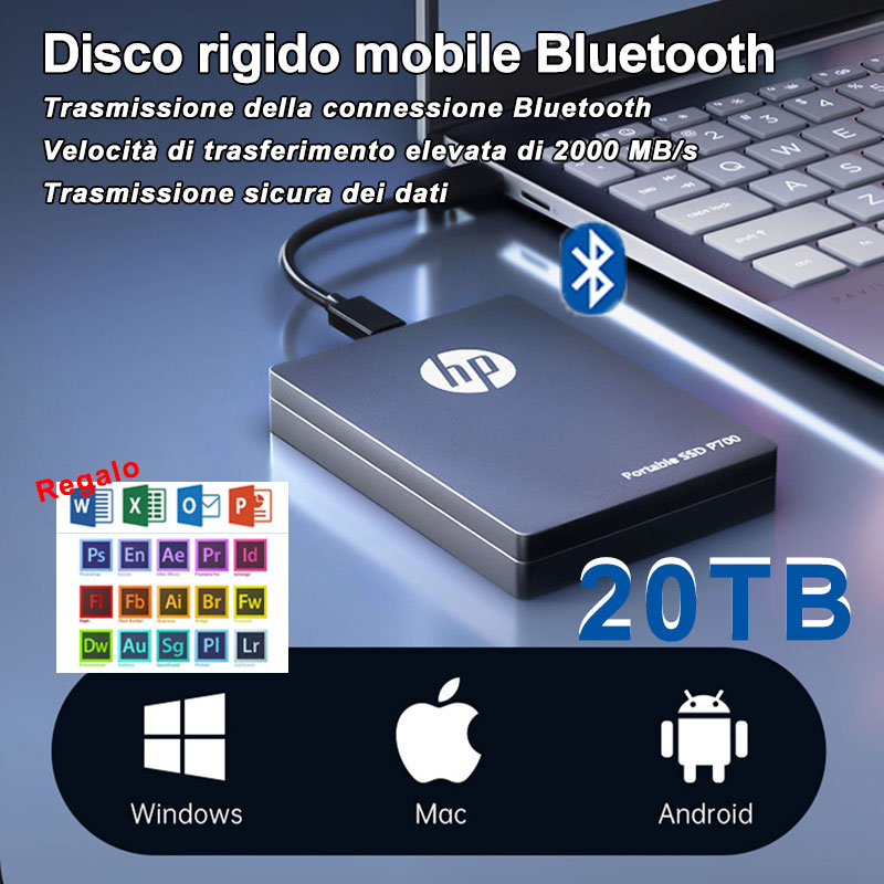 HP 20TB мобилни SSD диск са Bluetooth-ом