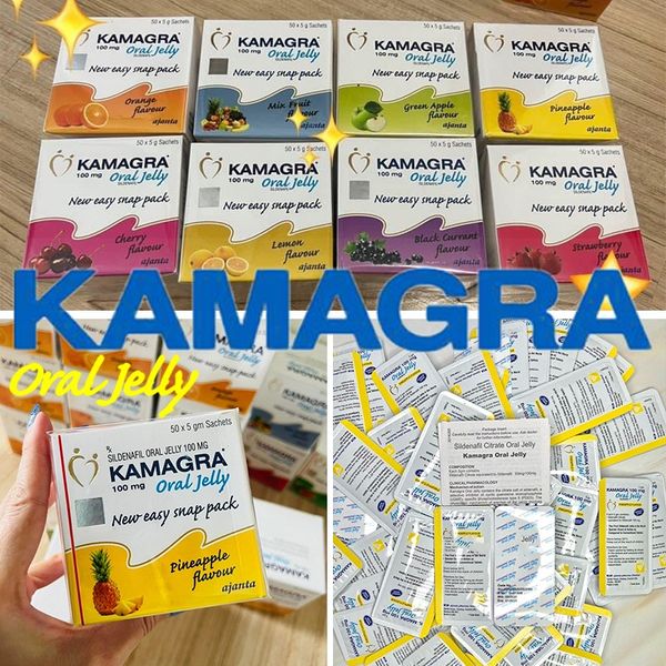  Kamagra geriamasis gelis [50 paketėlių x 100 mg] yra aštuonių skonių