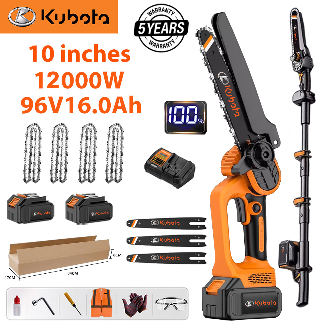 Kubota 15000W 96V električna pila s litijskom baterijom, snažna beskontakna pila (s teleskopskom fun