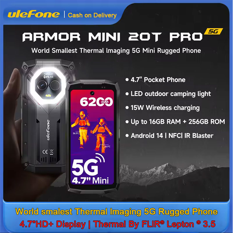  Ulefone Armor Mini 20T Pro 5G - Odolný telefón so 4,7-palcovým displejom