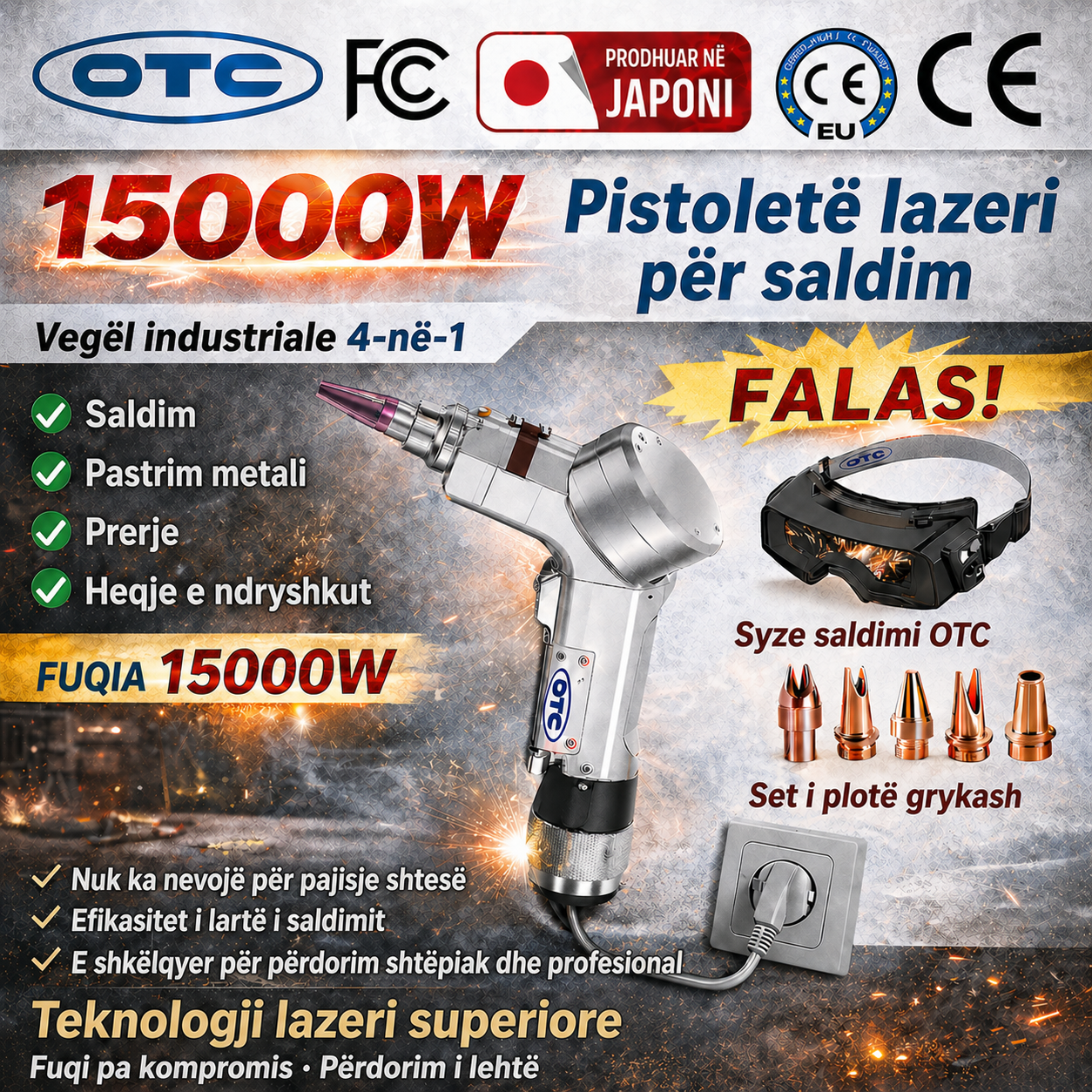 [Ekskluzivna cena za uporabnike na Facebooku] OTC 4 v 1 laserska varilna pištola Në shitje！