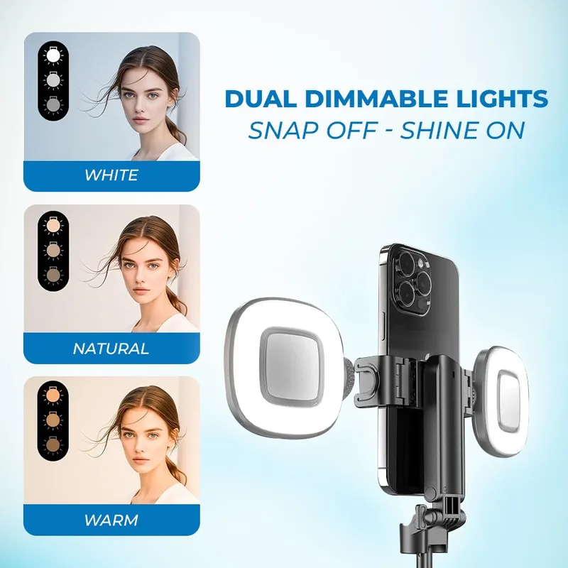 🔥Last Day 50% OFF🔥 MagicGrip Pro – Compact 3-in-1 Selfie Stick Tripod with Remote