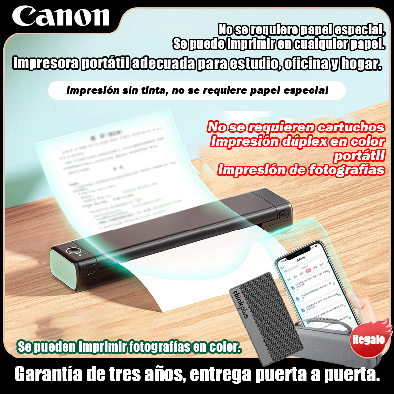  Impresora portátil inalámbrica M08F, imprime documentos en cualquier momento y lugar sin tinta